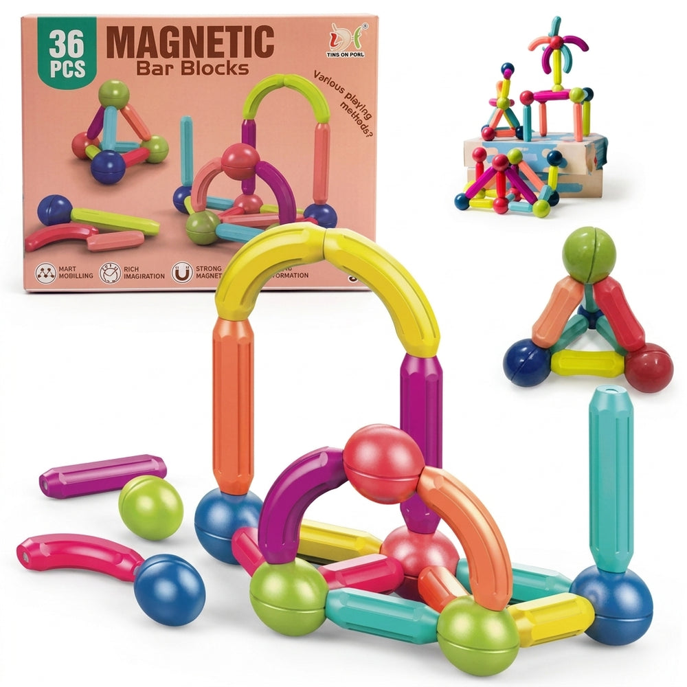 36 Pcs Magnetic Building Blocks Set – Educational STEM Toy for Kids
